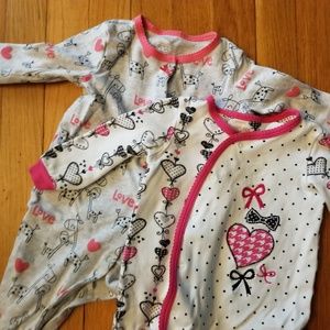 Pink and Black Pajamas